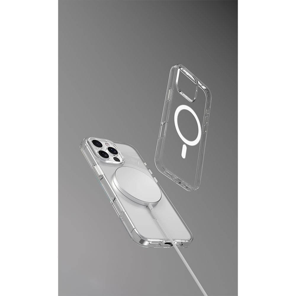 Comma kryt Elemental Series Magnetic Case pre iPhone 16 Pro Max - Clear