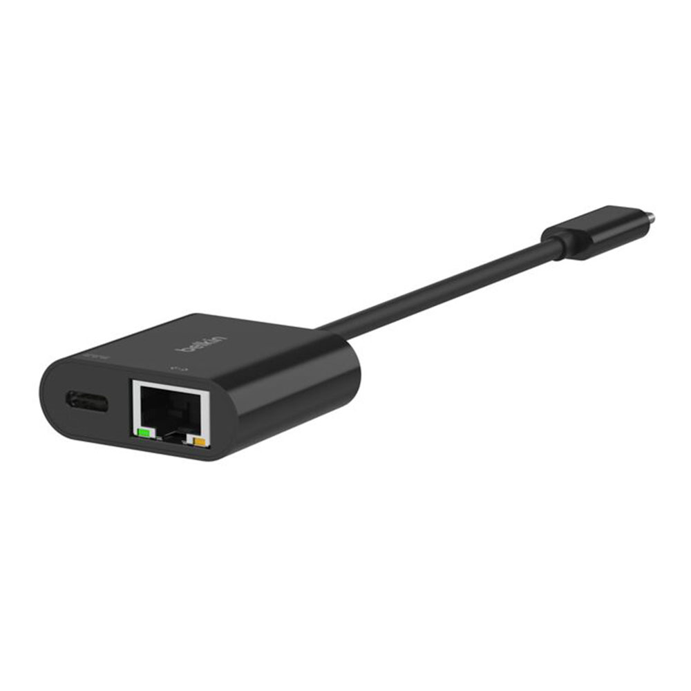 Belkin USB-C to Ethernet + 100W Charge Adapter - Black