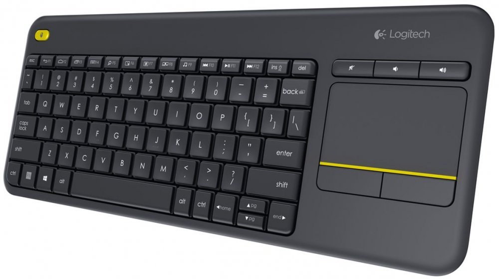 Logitech K400 Plus - Wireless Touch Keyboard - BLACK - SK/CZ