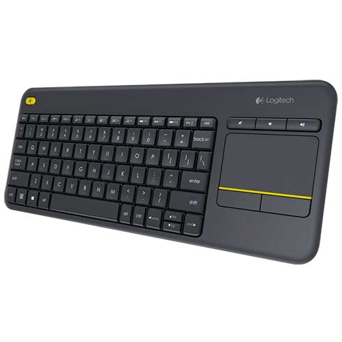 Logitech K400 Plus - Wireless Touch Keyboard - BLACK - SK/CZ