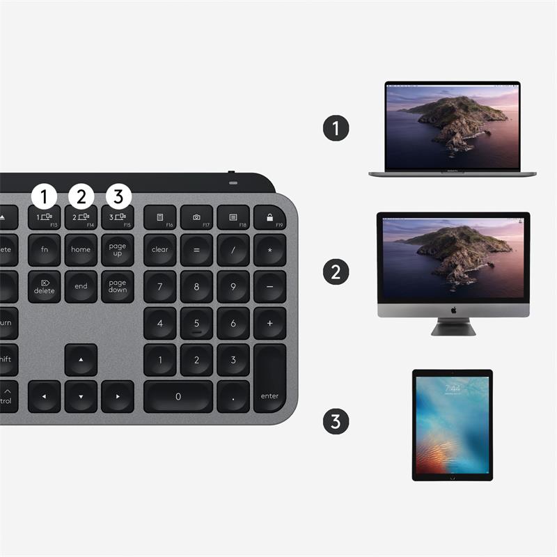 Logitech MX keys for Mac - space gray - US