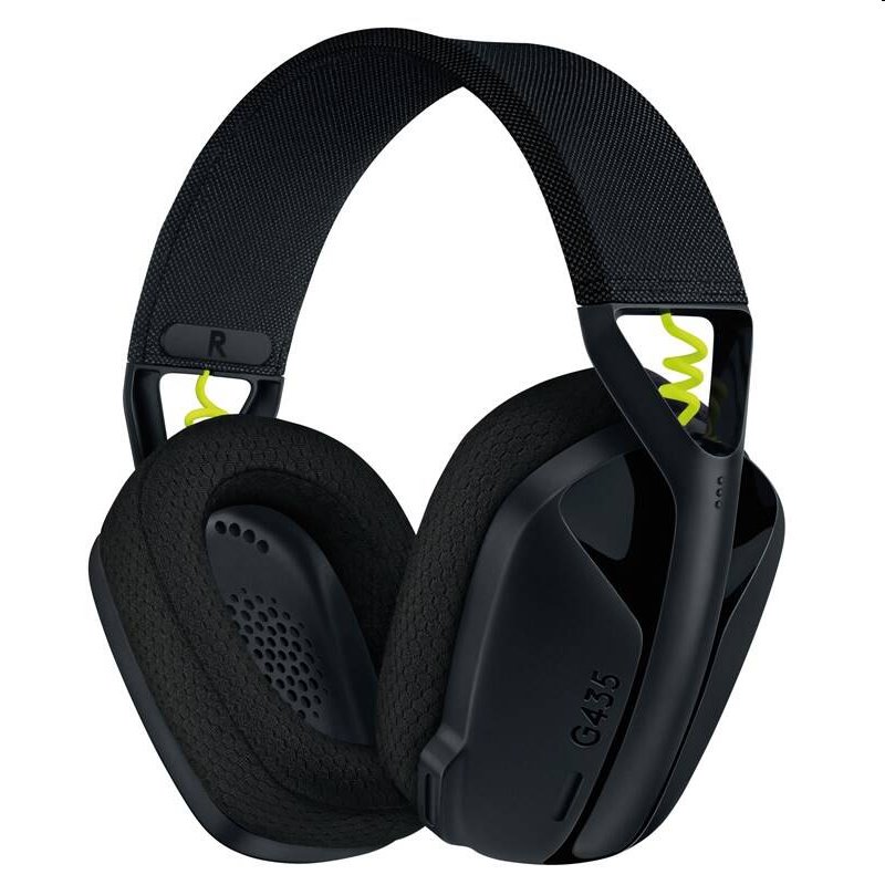 Logitech G435 LIGHTSPEED - bezdrôtové herné slúchadlá - čierna/žltá