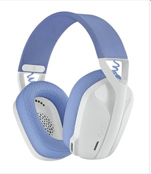 Logitech G435 LIGHTSPEED - bezdrôtové herné slúchadlá - biela/fialová