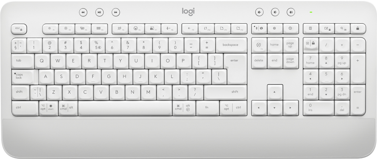 Logitech K650 Signature - bezdrôtová pohodlná klávesnica - svetlo šedá - CZ/SK