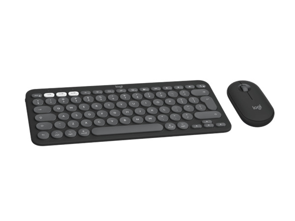 Logitech Pebble 2 combo pre Mac - tenká bezdrôtová klávesnica a myš, kombo, US - grafitová