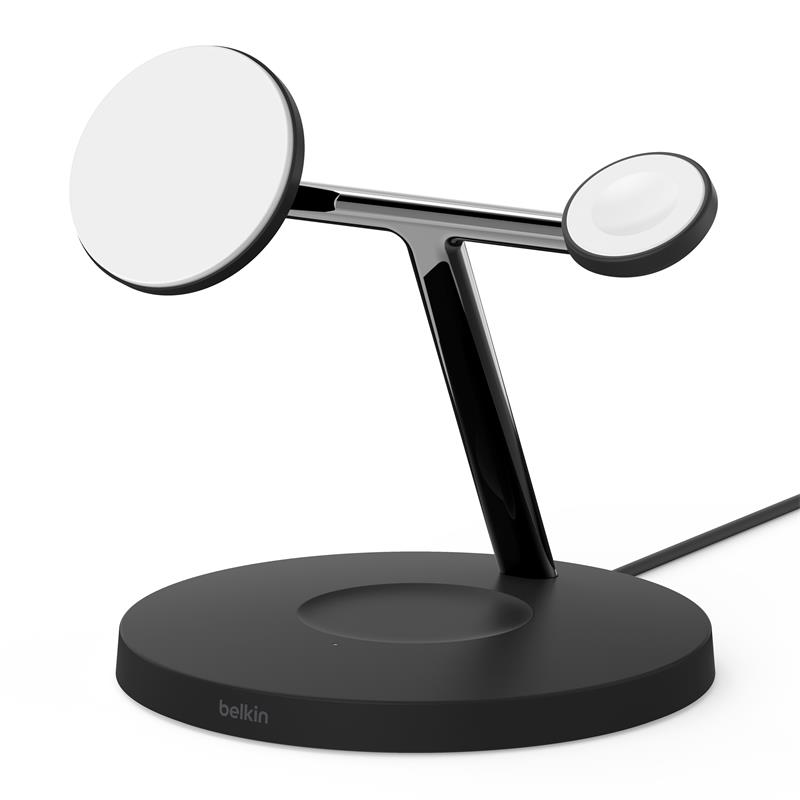 Belkin Boost Charge Pro 3-in-1 Magnetic Wireless Charging Stand with Qi2 15W - Black *Poškodený obal*