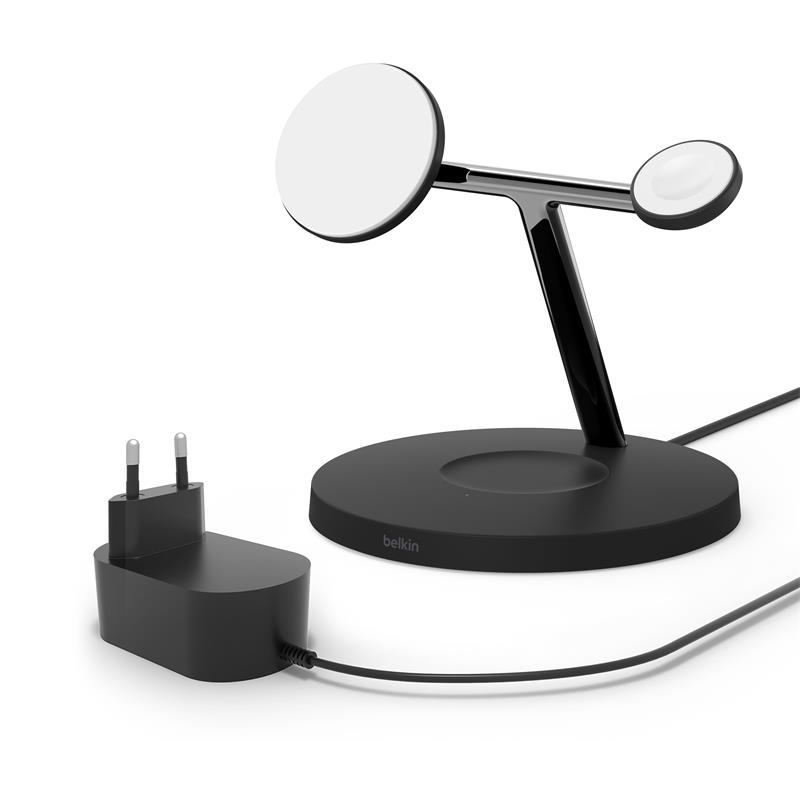 Belkin Boost Charge Pro 3-in-1 Magnetic Wireless Charging Stand with Qi2 15W - Black *Poškodený obal*