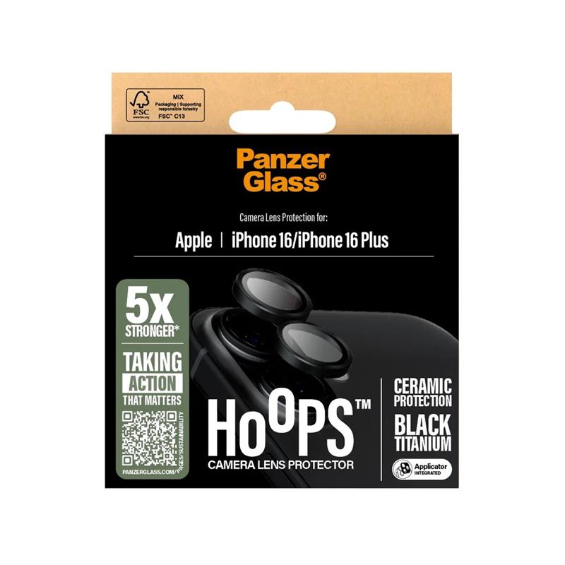 PanzerGlass ochranné sklo Hoops pre iPhone 16/16 Plus - Ceramic
