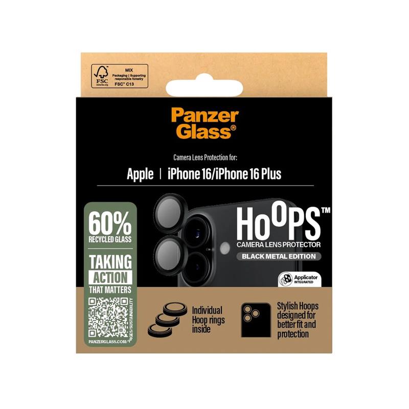 PanzerGlass ochranné sklo Hoops pre iPhone 16/16 Plus - Black