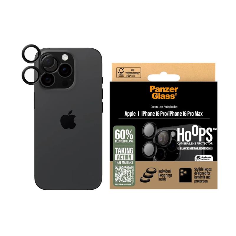 PanzerGlass ochranné sklo Hoops pre iPhone 16 Pro/16 Pro Max - Black