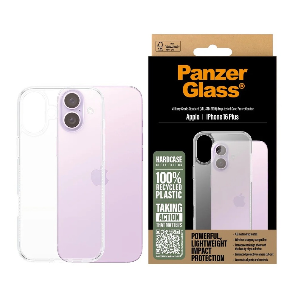 PanzerGlass kryt HardCase pre iPhone 16 Plus - Clear