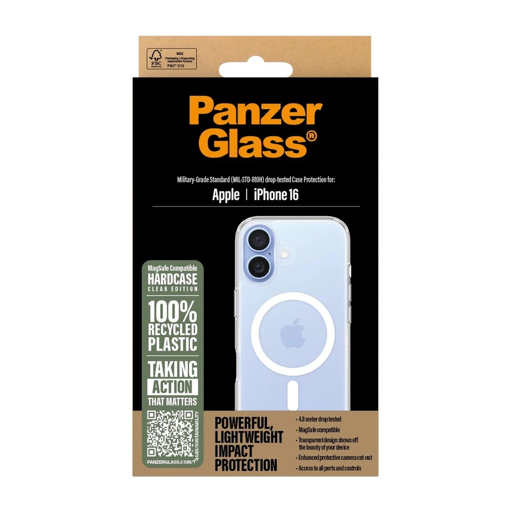 PanzerGlass kryt HardCase Magsafe pre iPhone 16 - Clear