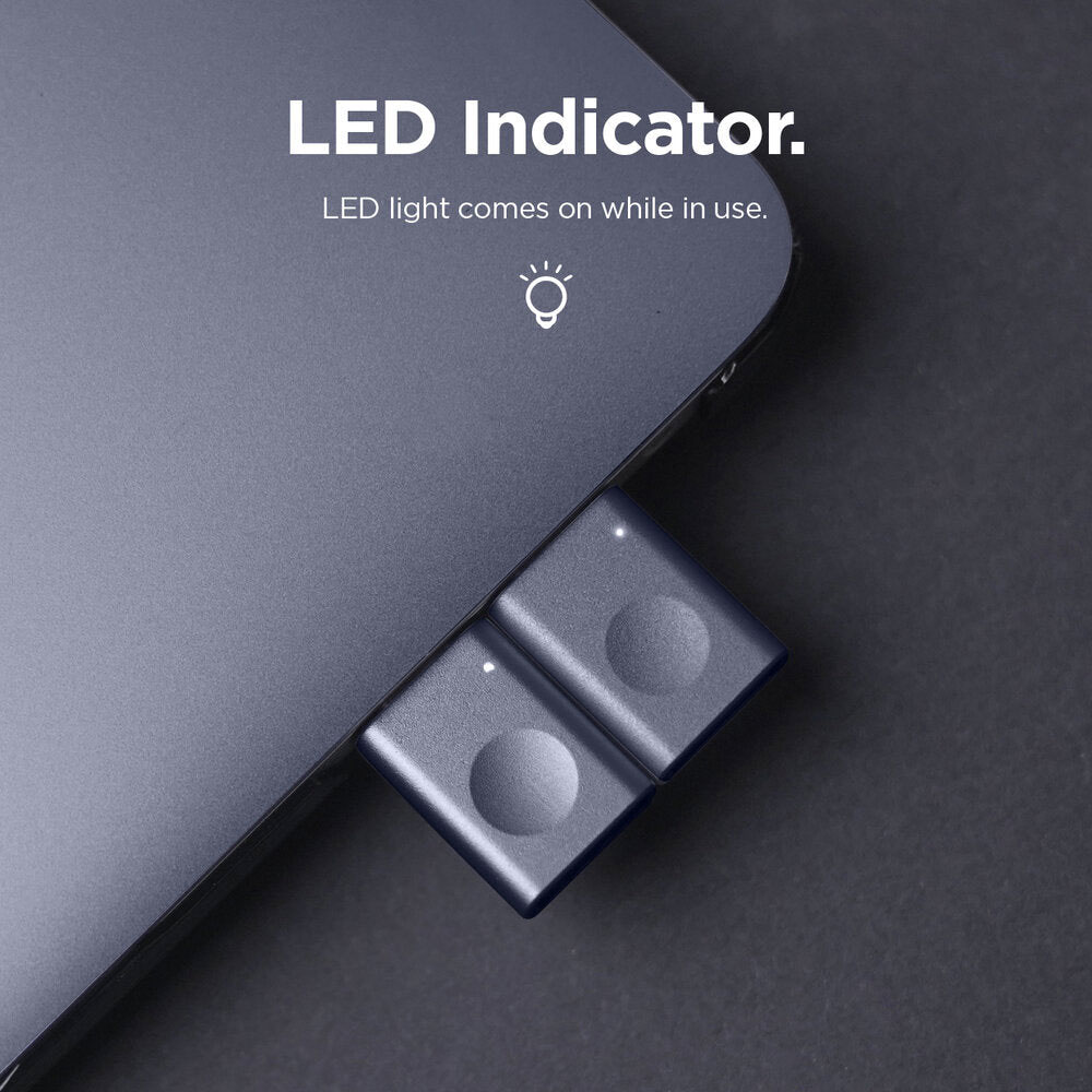 ELAGO Mini USB-C to USB 3.0 Aluminium Adapter with LED - Silver