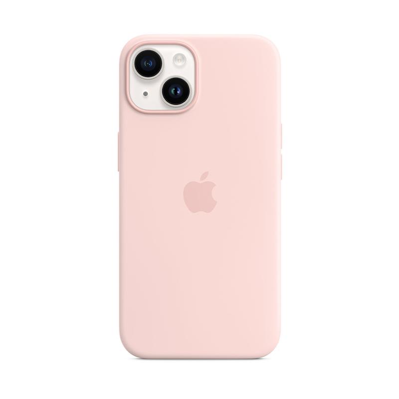 Apple iPhone 14 Silicone Case with MagSafe-Chalk Pink