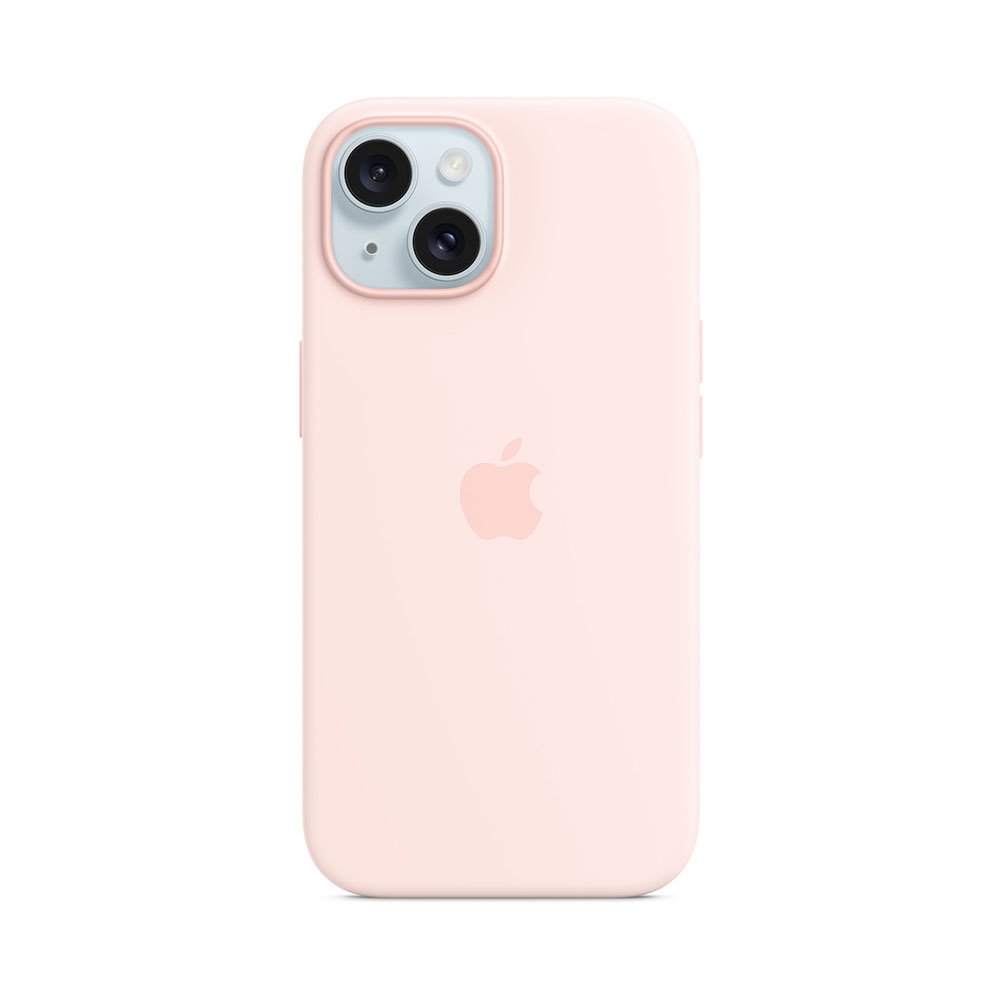 iPhone 15 Silicone Case with MagSafe - Light Pink