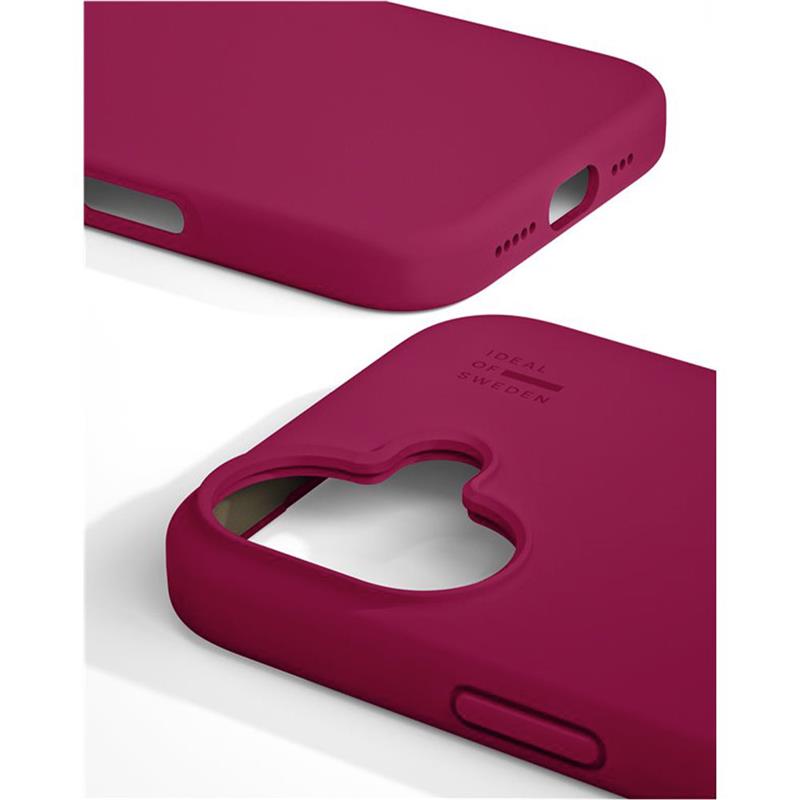 iDeal Silicone Case MagSafe iPhone 16 Cranberry