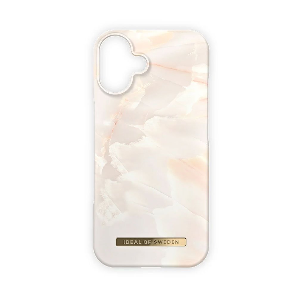 iDeal Fashion Case MagSafe iPhone 16 Rose Pearl Marble