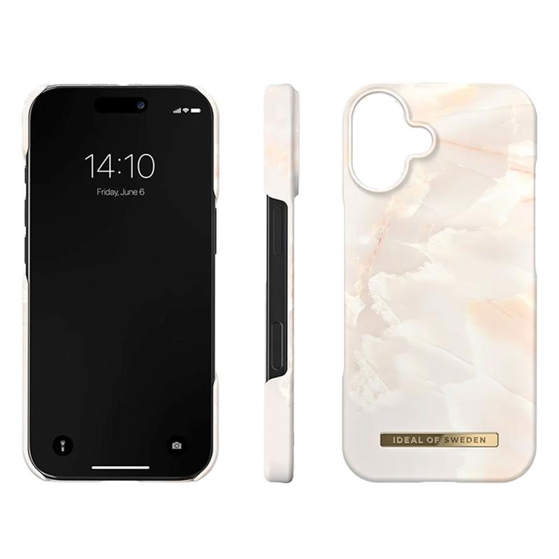 iDeal Fashion Case MagSafe iPhone 16 Rose Pearl Marble