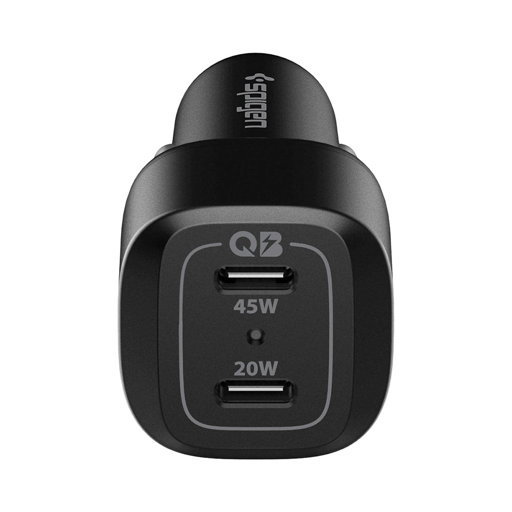 Spigen USB-C Car Charger ArcStation Dual Port 65W - Black