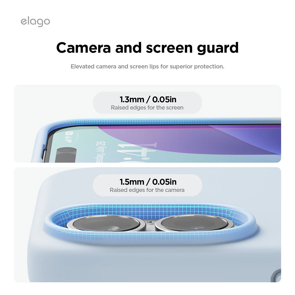 Elago kryt Silicone Case Magsafe pre iPhone 16 - Light Blue