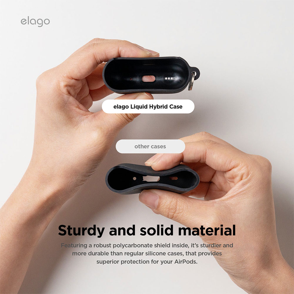 Elago Airpods 4 Liquid Hybrid Hang Case - Black