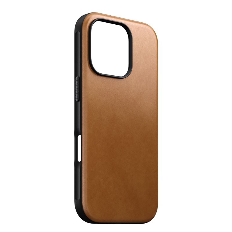 Nomad kryt Modern Leather Case Magsafe pre iPhone 16 Pro - English Tan