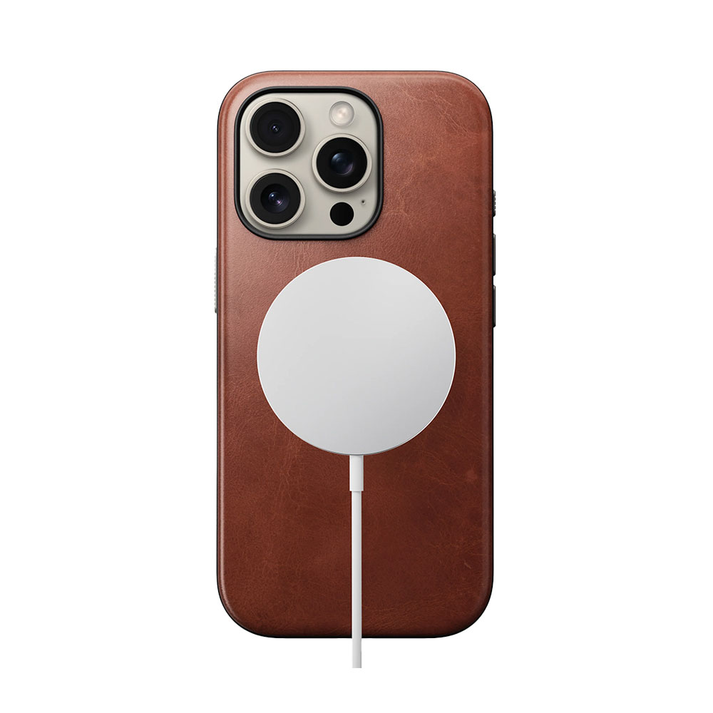 Nomad kryt Modern Leather Case Magsafe pre iPhone 16 Pro - Olde Dublin