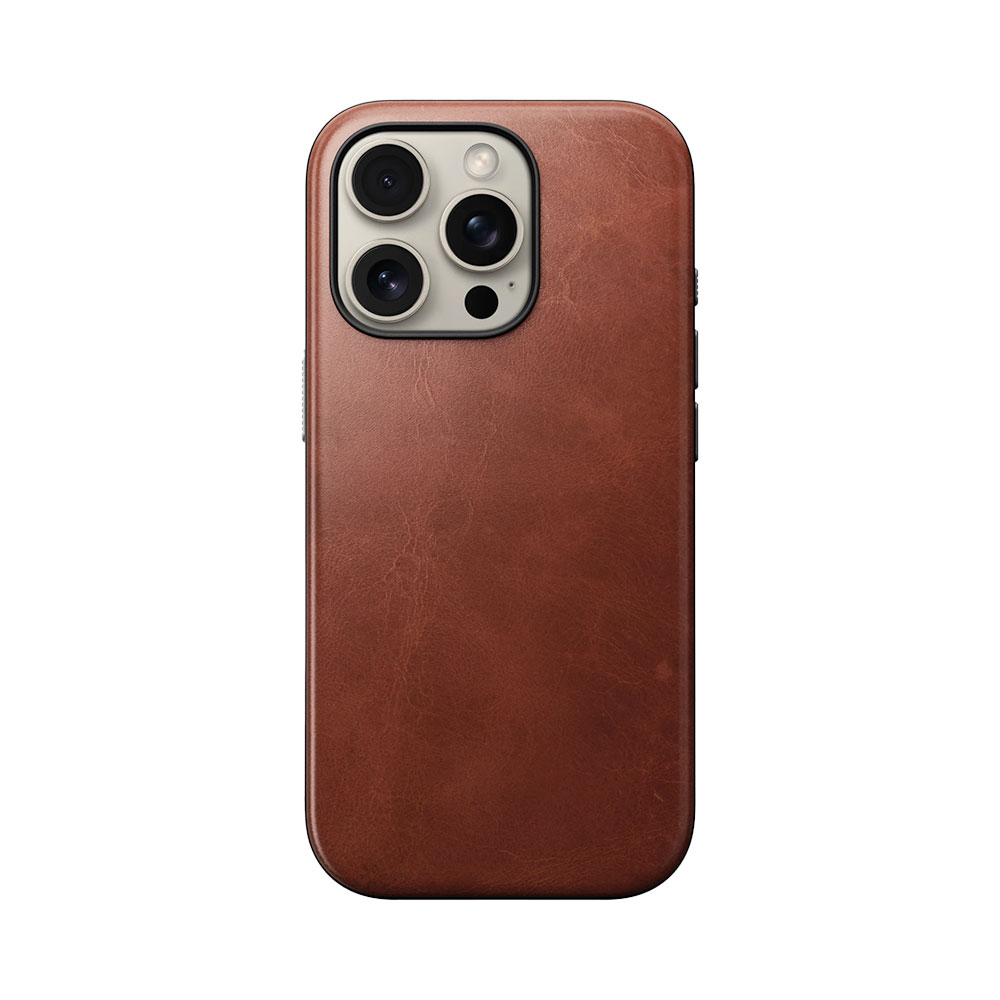 Nomad kryt Modern Leather Case Magsafe pre iPhone 16 Pro - Olde Dublin