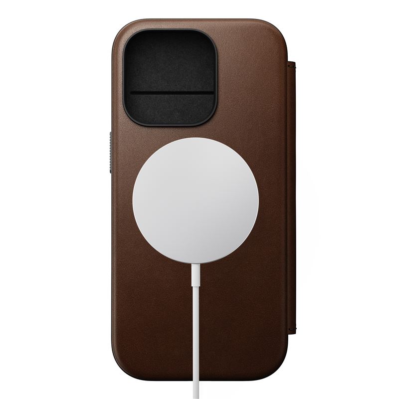Nomad pouzdro Modern Leather Folio Magsafe pro iPhone 16 Pro - Brown