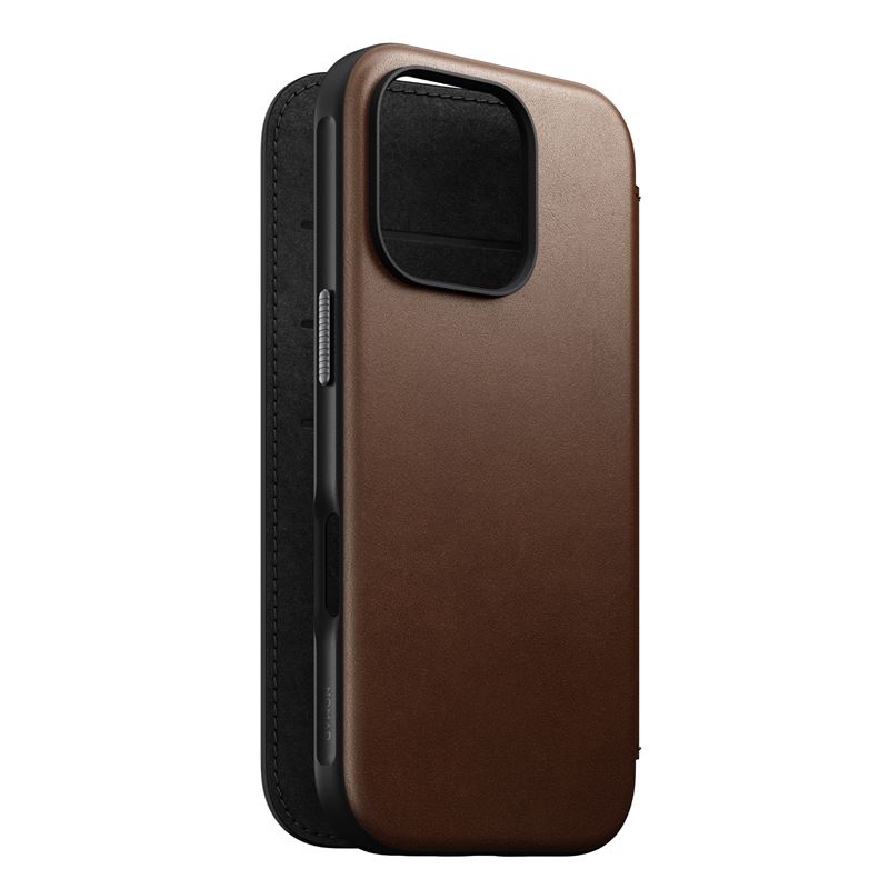 Nomad pouzdro Modern Leather Folio Magsafe pro iPhone 16 Pro - Brown