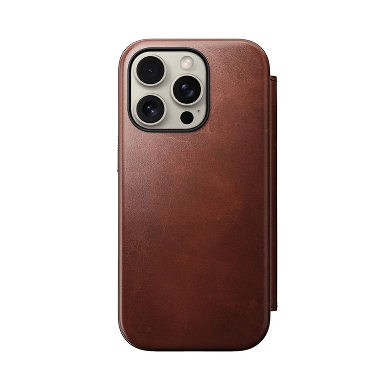 Nomad puzdro Modern Leather Folio Magsafe Horween pre iPhone 16 Pro - Olde Dublin