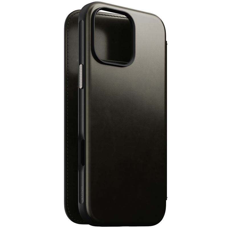 Nomad puzdro Modern Leather Folio Magsafe Horween pre iPhone 16 Pro Max - Green Chrome