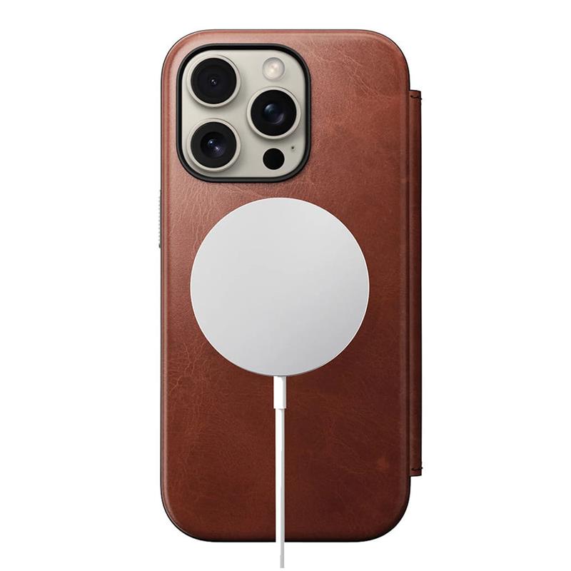 Nomad puzdro Modern Leather Folio Magsafe Horween pre iPhone 16 Pro Max - Olde Dublin