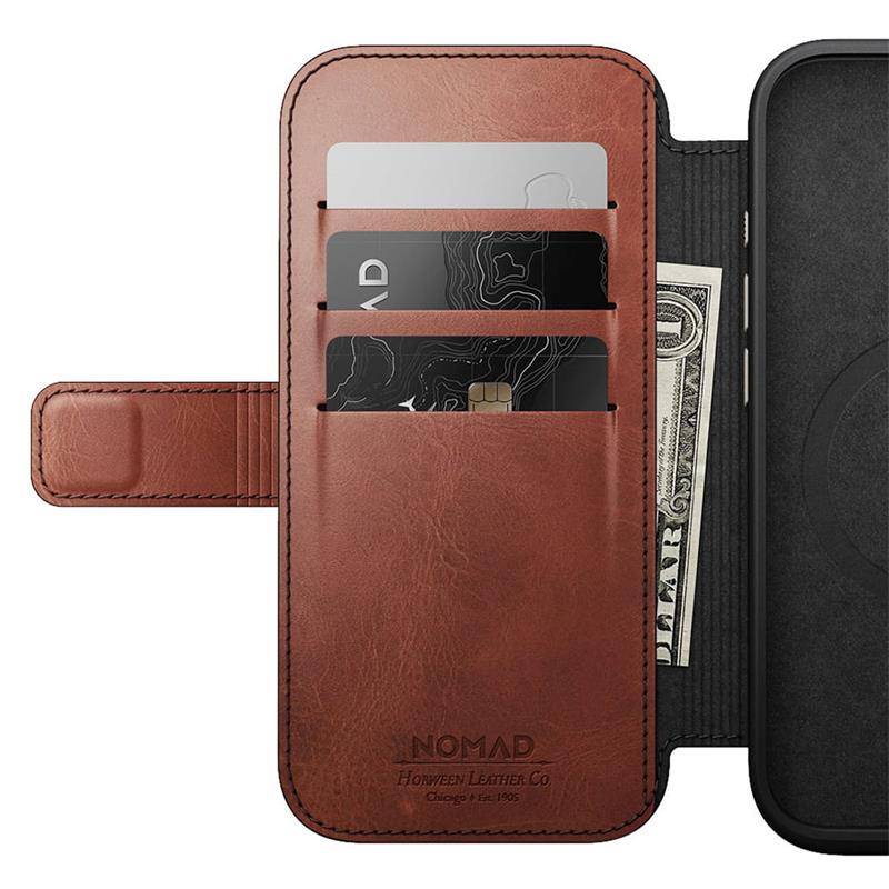 Nomad puzdro Modern Leather Folio Magsafe Horween pre iPhone 16 Pro Max - Olde Dublin