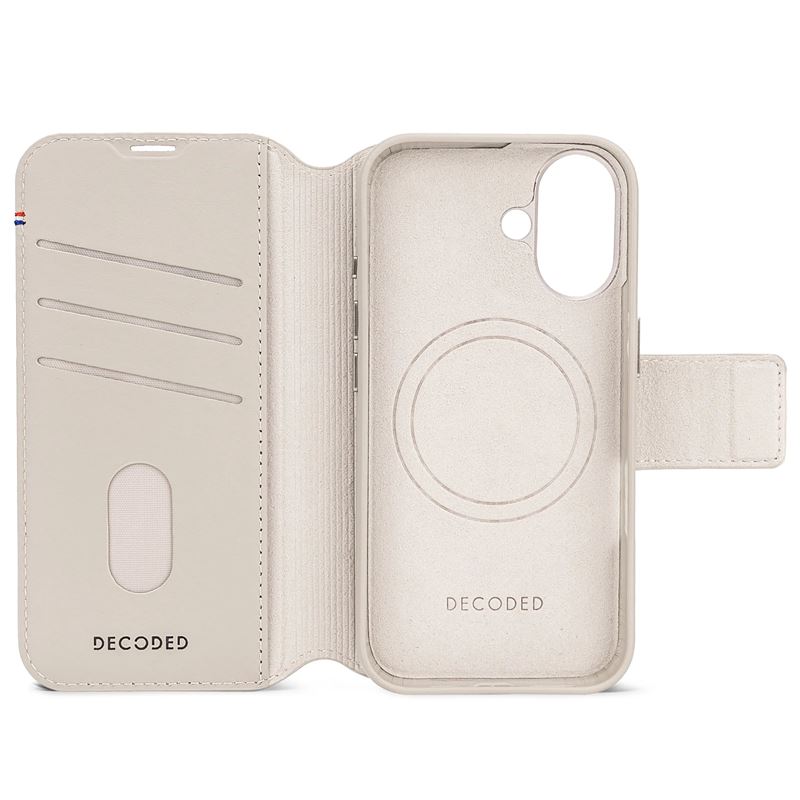 Decoded pouzdro Leather Detachable Wallet MagSafe pro iPhone 16 - Clay