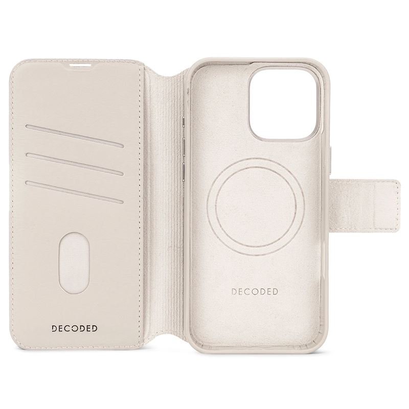 Decoded pouzdro Leather Detachable Wallet MagSafe pro iPhone 16 Pro Max - Clay
