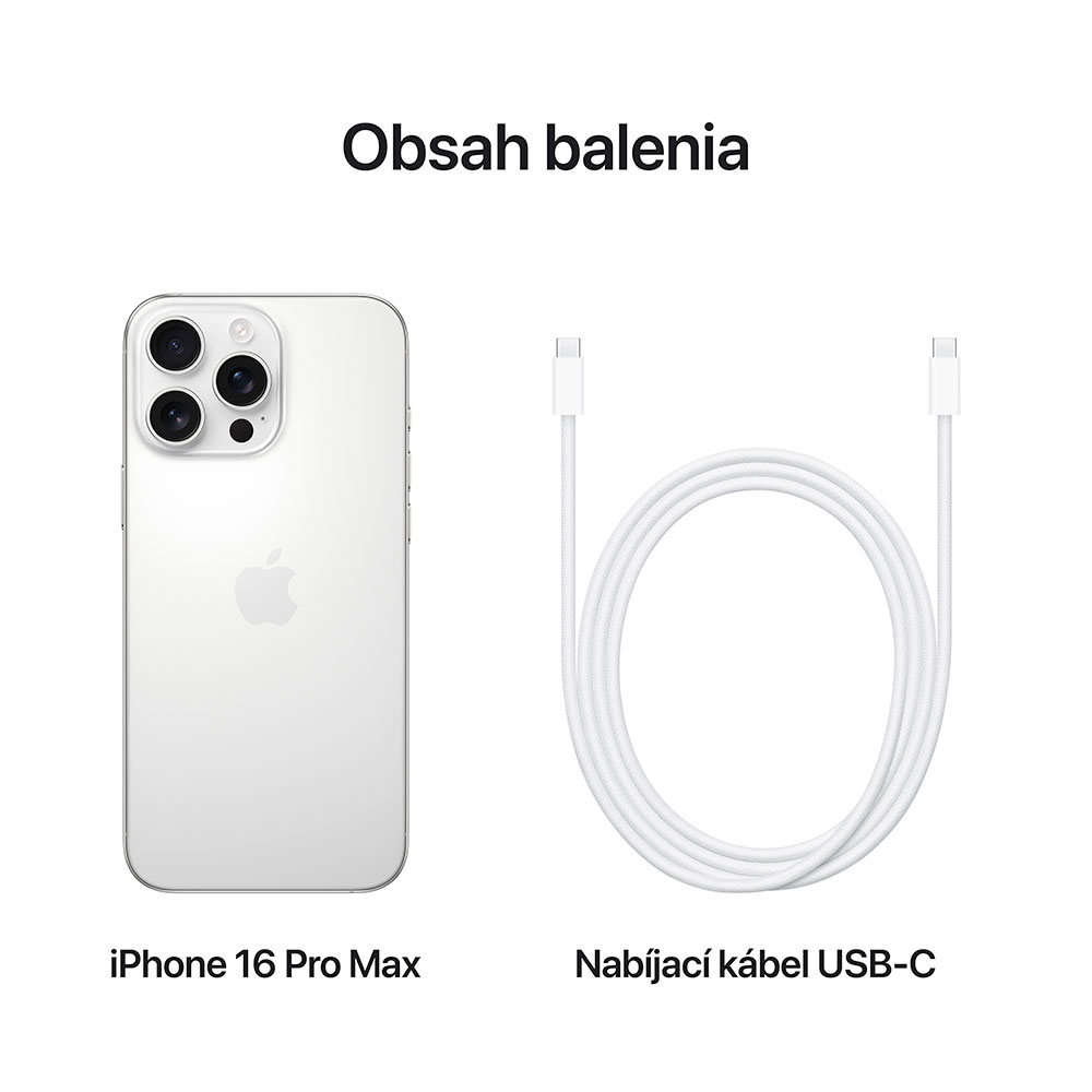 iPhone 16 Pro Max 256 GB biely titán