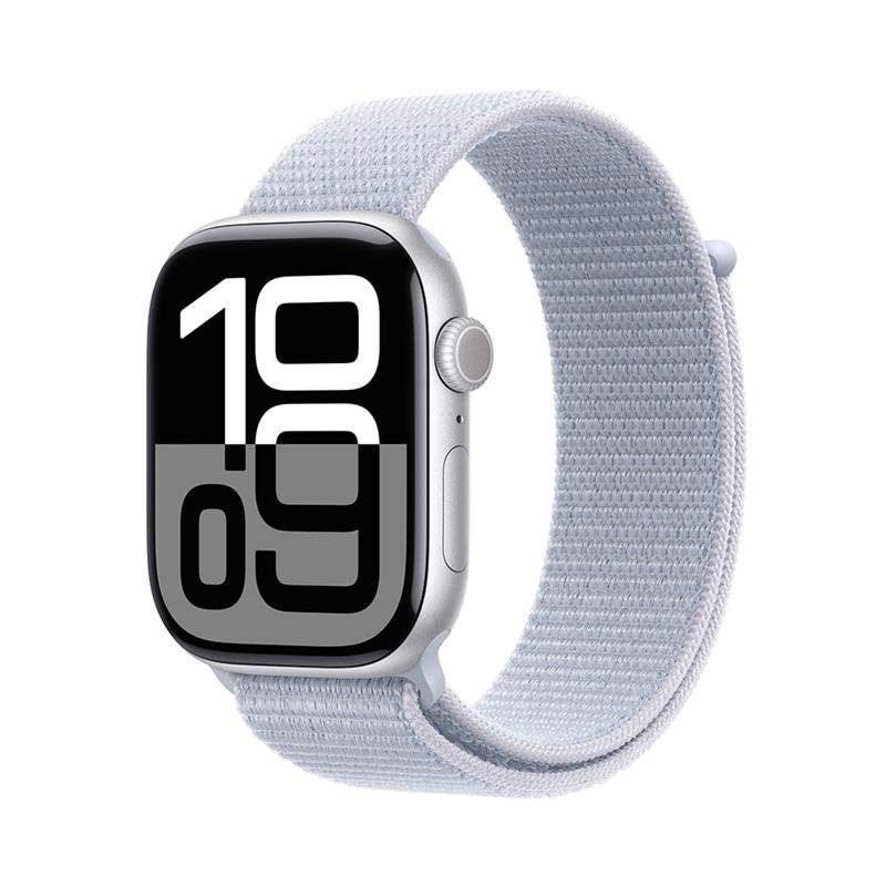 Apple Watch Series 10 GPS 42mm Strieborný hliník s oblačno modrým športovým remienkom