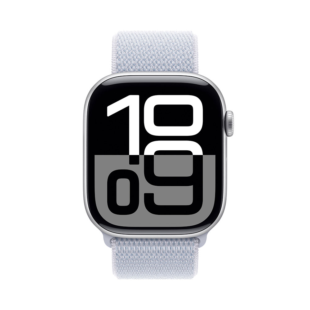 Apple Watch Series 10 GPS 42mm Strieborný hliník s oblačno modrým športovým remienkom
