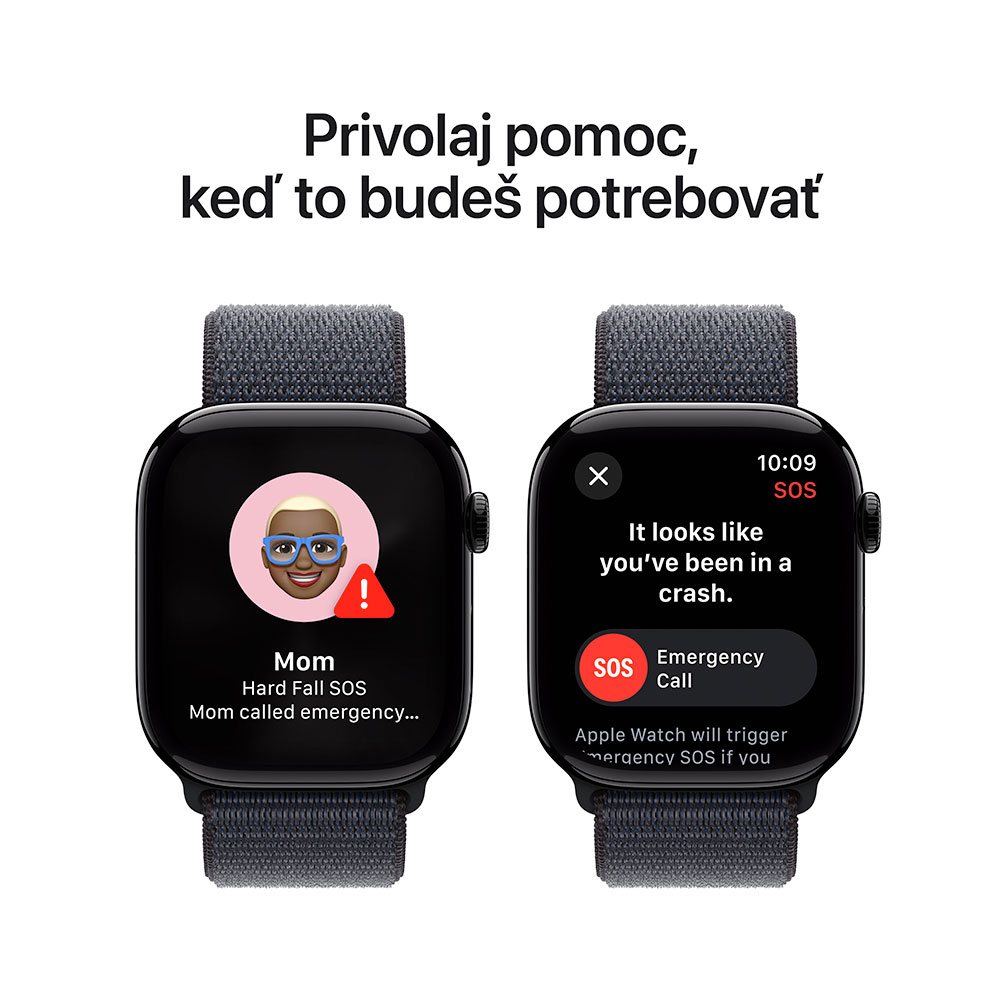 Apple Watch Series 10 GPS 42mm Klavírne čierny hliník s atramentovo športovým remienkom