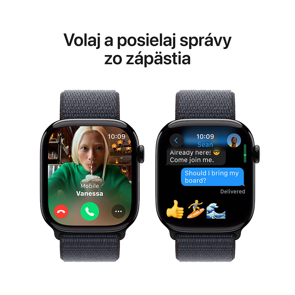 Apple Watch Series 10 GPS 42mm Klavírne čierny hliník s atramentovo športovým remienkom
