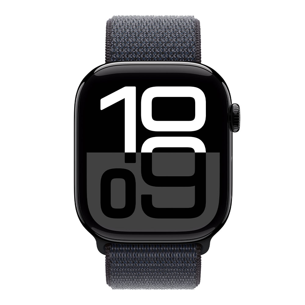 Apple Watch Series 10 GPS 46mm Jet Black Aluminium Case with Ink Sport Loop