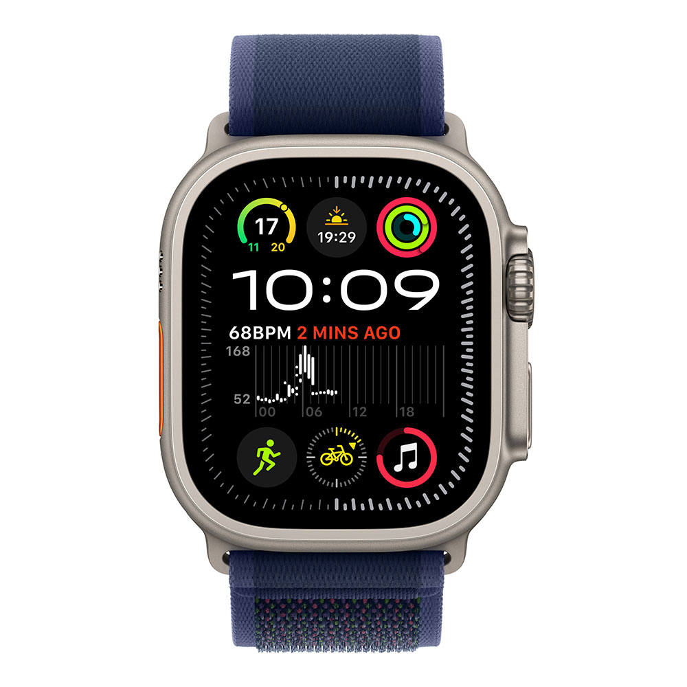 Apple Watch Ultra 2 GPS + Cellular 49mm Natural Titanium Case with Blue Trail Loop - S/M