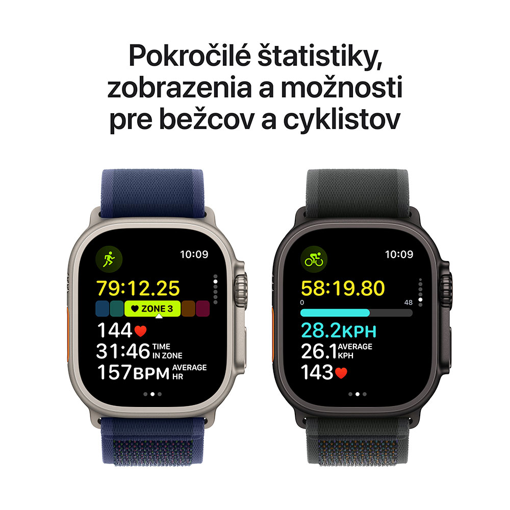 Apple Watch Ultra 2 GPS + Cellular 49mm Čierny titán s tmavo zeleným alpským ťahom - Small