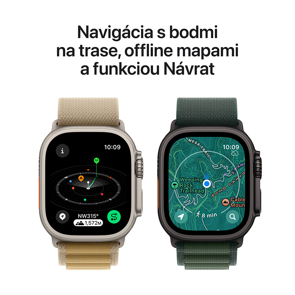 Apple Watch Ultra 2 GPS + Cellular 49mm Čierny titán s čiernym titánovým milánskym ťahom - L