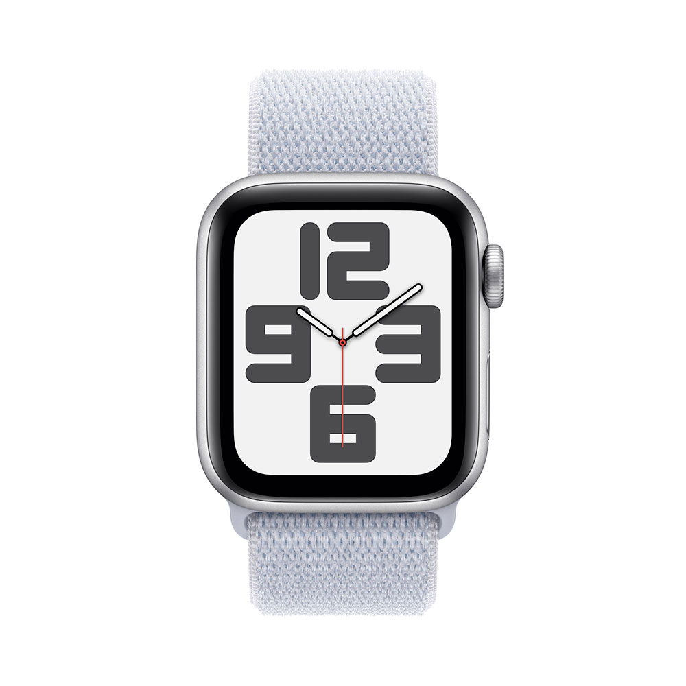 Apple Watch SE GPS + Cellular 40mm Silver Aluminium Case with Blue Cloud Sport Loop