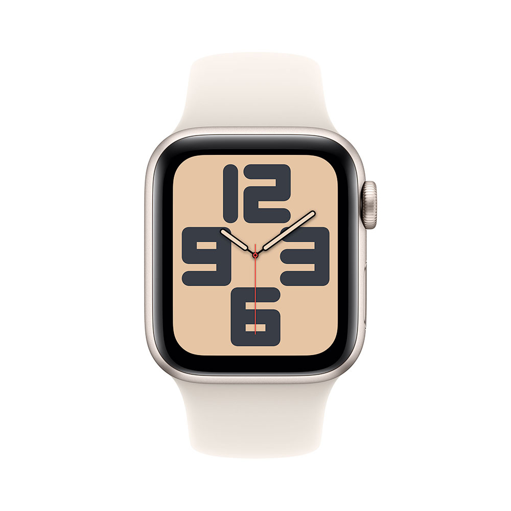 Apple Watch SE GPS + Cellular 40mm Starlight Aluminium Case with Starlight Sport Band - M/L