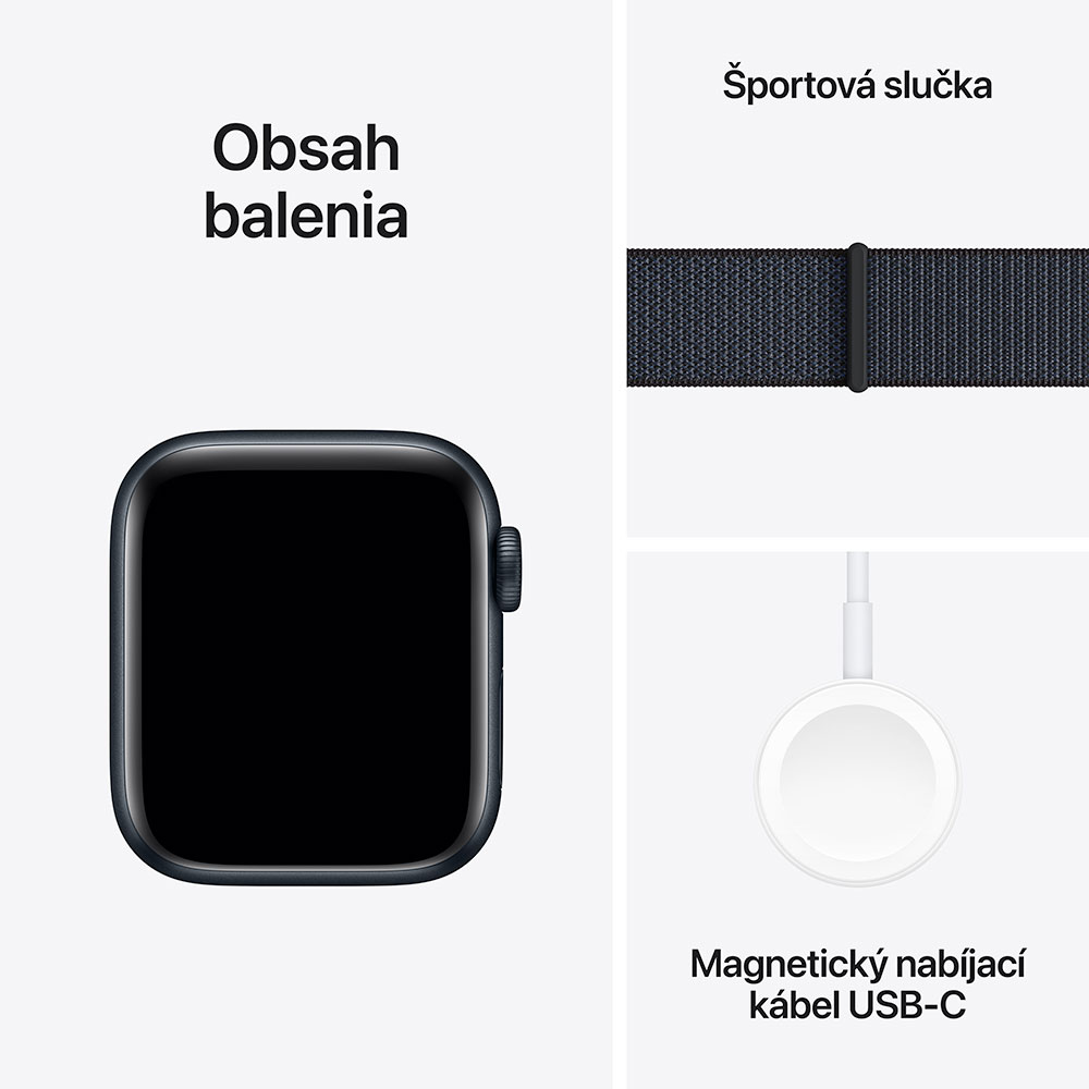 Apple Watch SE GPS + Cellular 44mm Midnight Aluminium Case with Ink Sport Loop