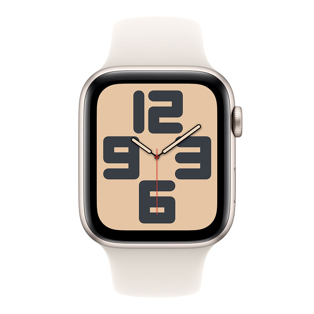 Apple Watch SE GPS + Cellular 44mm Starlight Aluminium Case with Starlight Sport Band - S/M