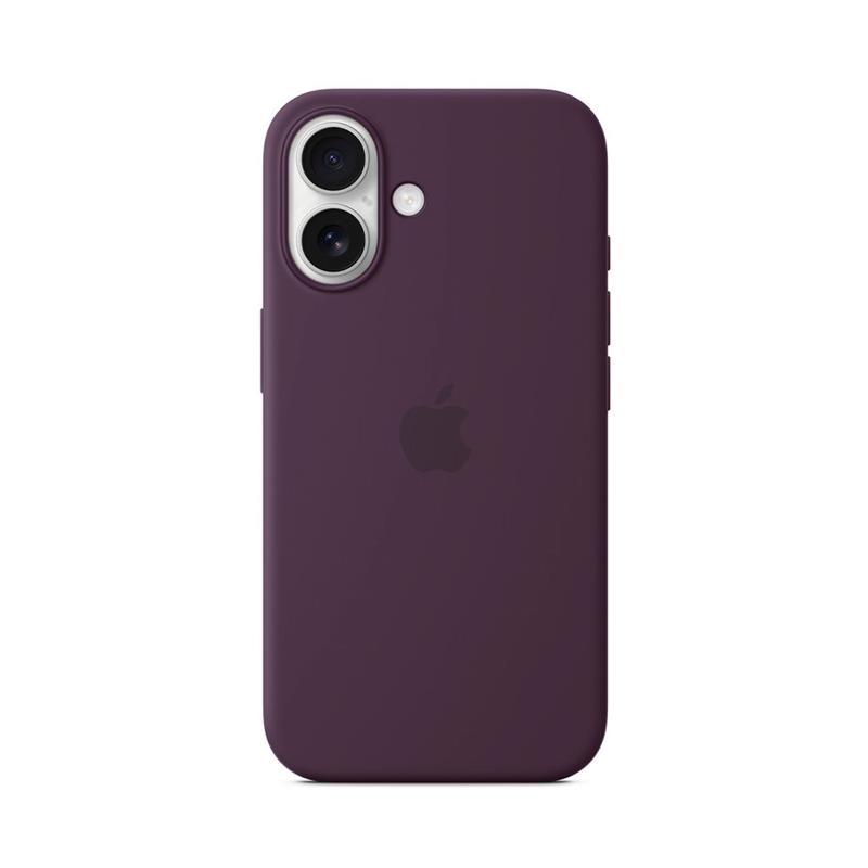 iPhone 16 Silicone Case with MagSafe - Švestková
